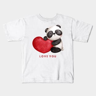 panda i love you Kids T-Shirt